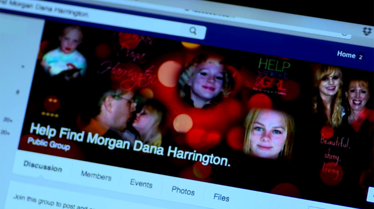 The Harringtons used social media to help search for their daughter, Morgan 