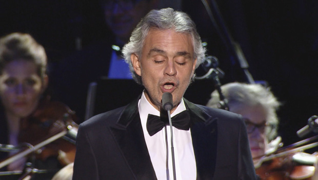 Andrea Bocelli steps in as last-minute understudy for his stranded