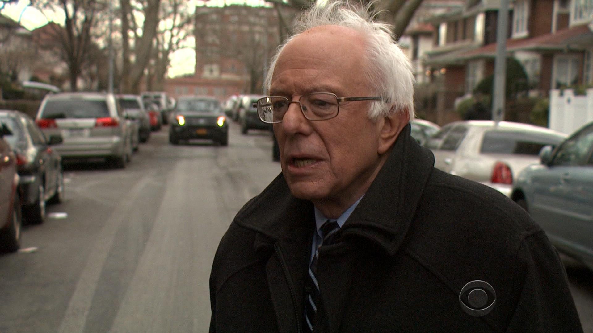 Bernie Sanders Goes Back To Brooklyn Cbs News 