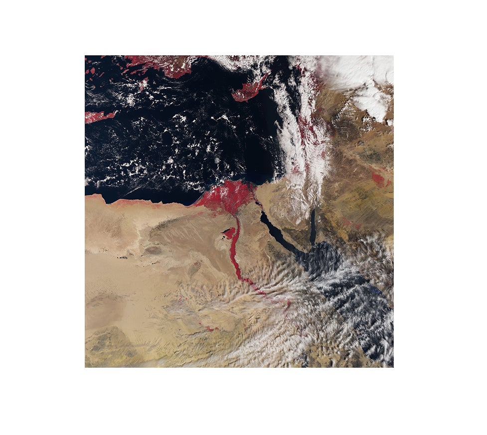 Blood-red Nile River seen from space - CBS News