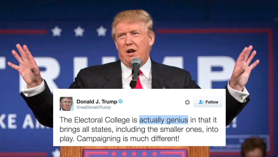 Donald Trump Once Called Electoral College "a Disaster"; Now Says It's ...