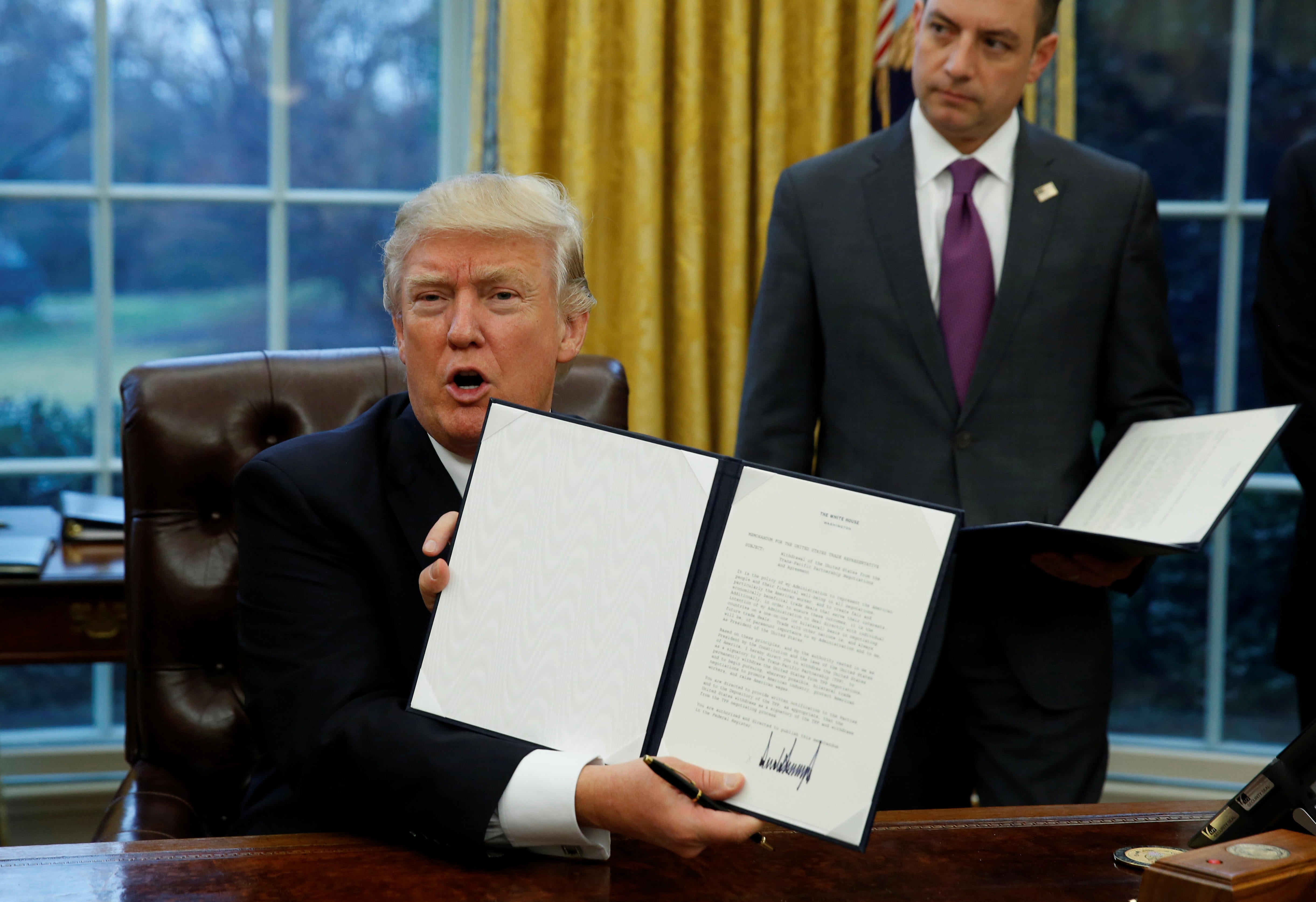 Trump executive orders Mexico City policy (abortion), hiring freeze