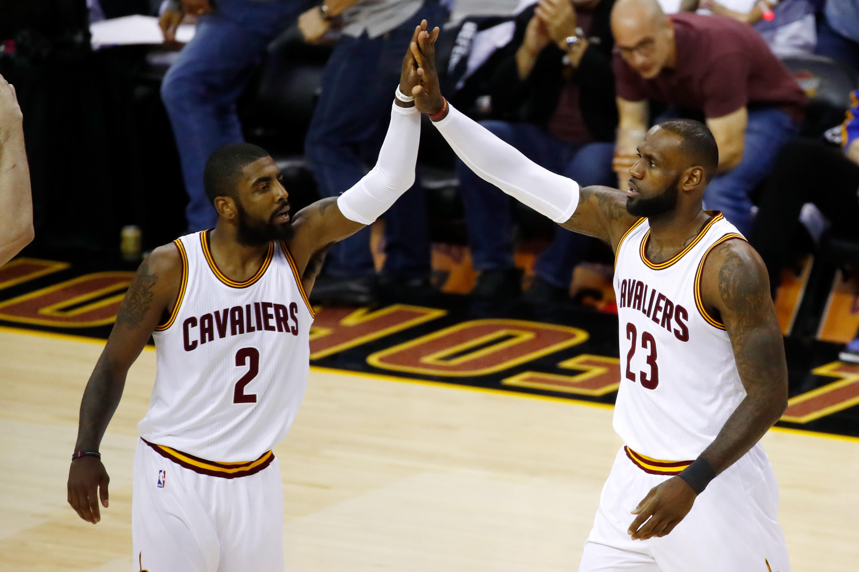 Kyrie Irving takes home LeBron James' game-worn triple-double