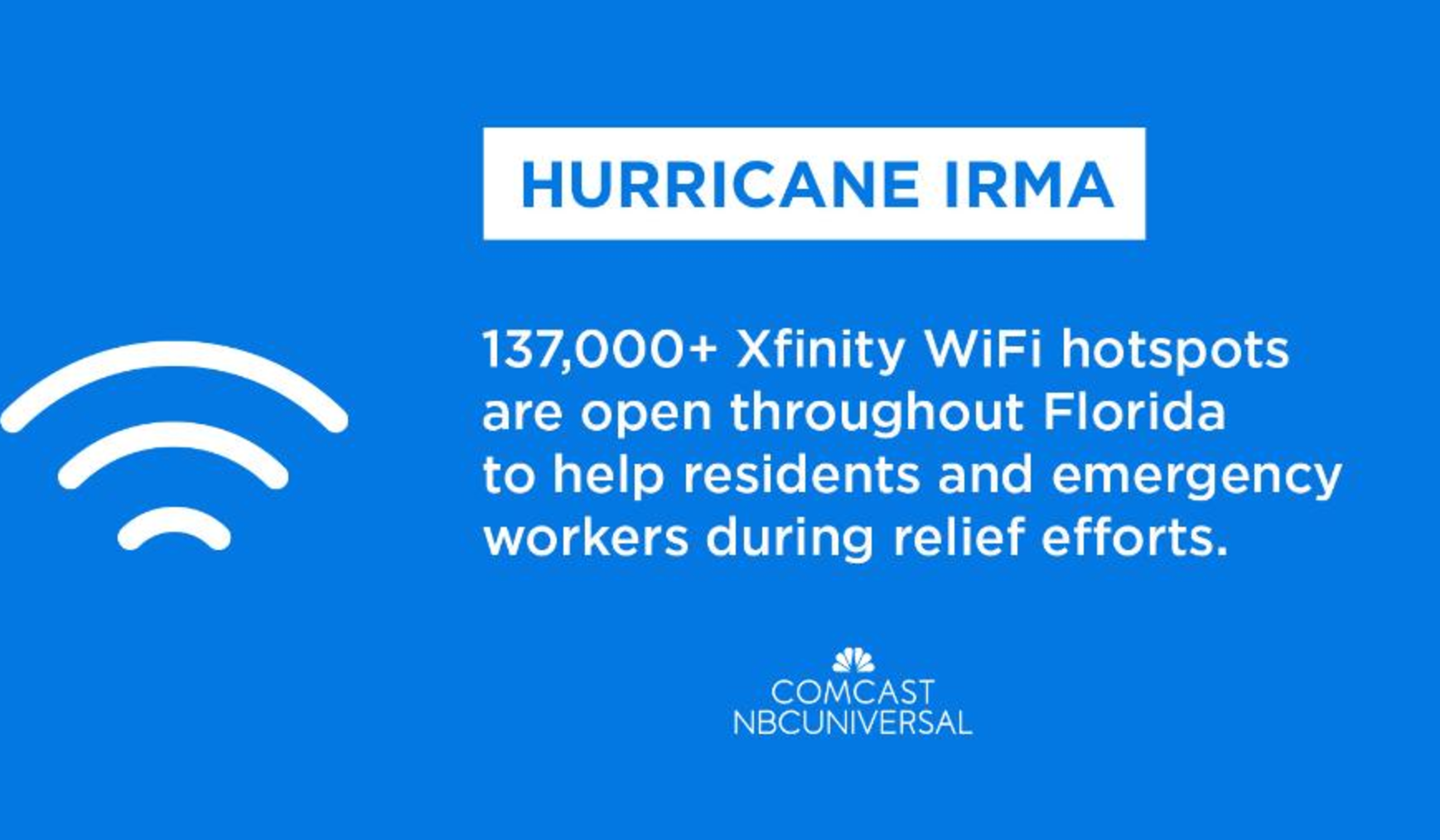 Free Wi-Fi during Hurricane Irma: Comcast opens thousands of hotspots ...