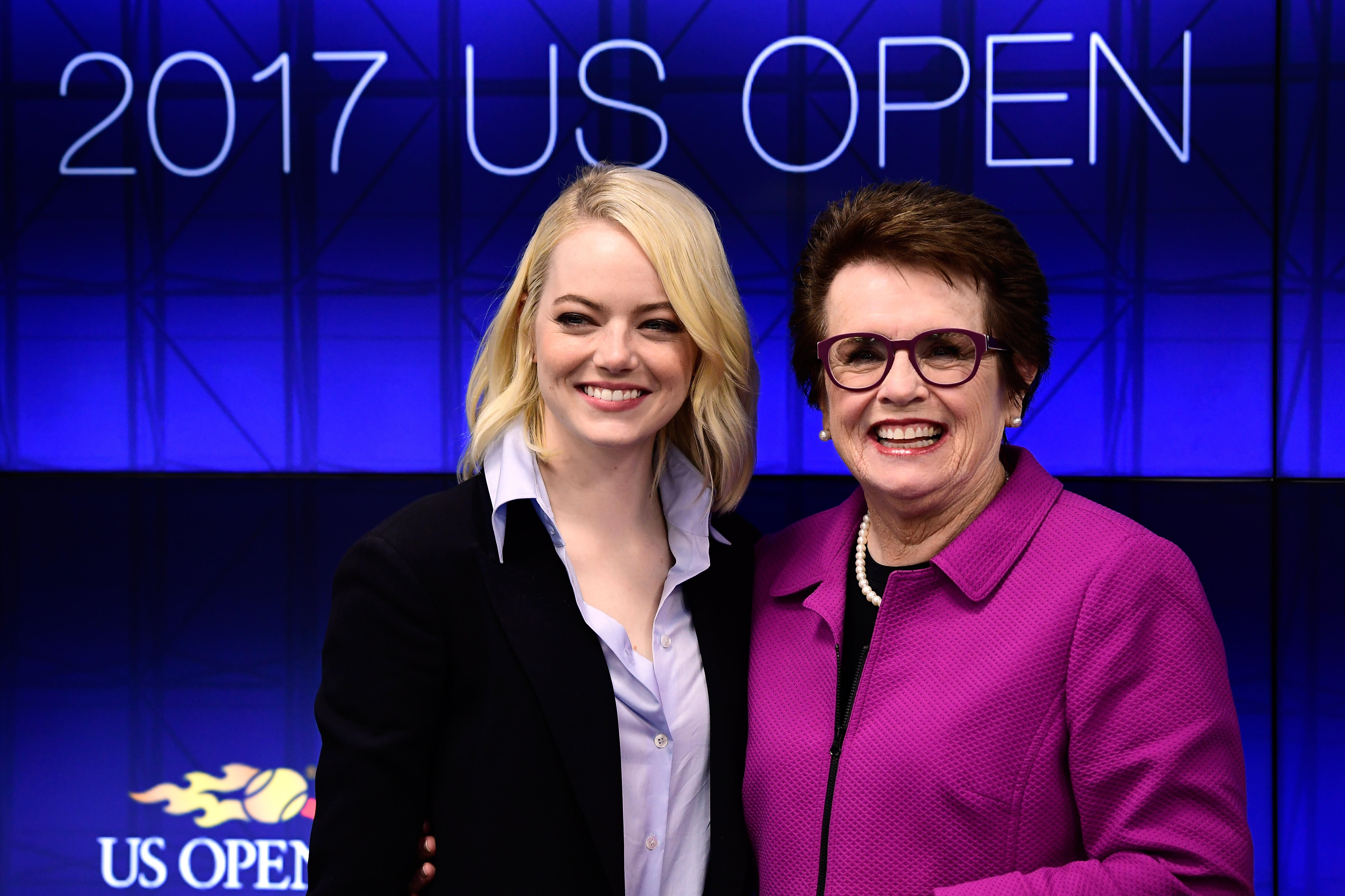 Emma Stone, Billie Jean King, Do 'Battle of the Sexes' Press