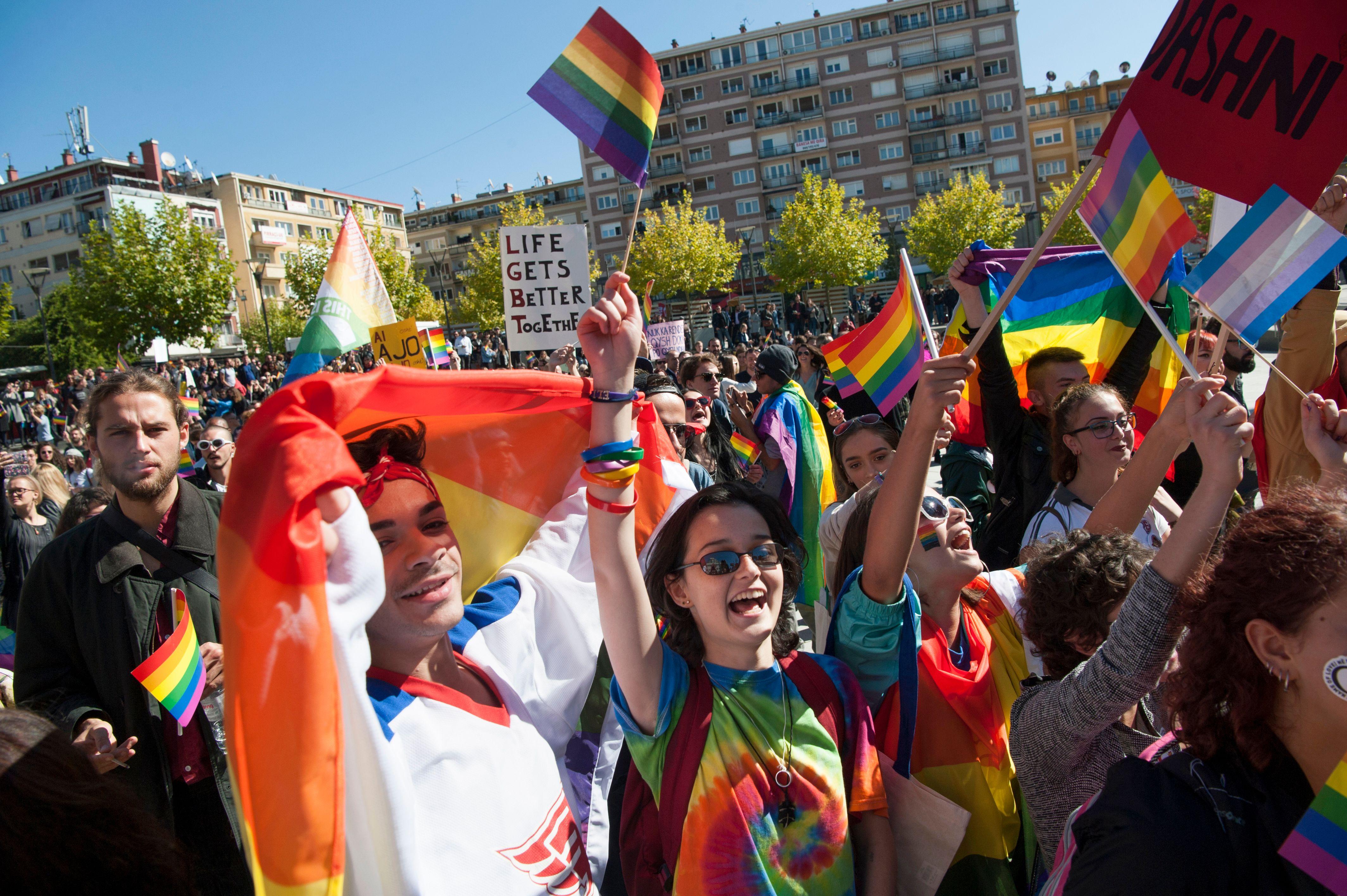 Kosovo gay pride parade for LGBT rights is first ever in Muslim-majority  nation on edge of Europe - CBS News