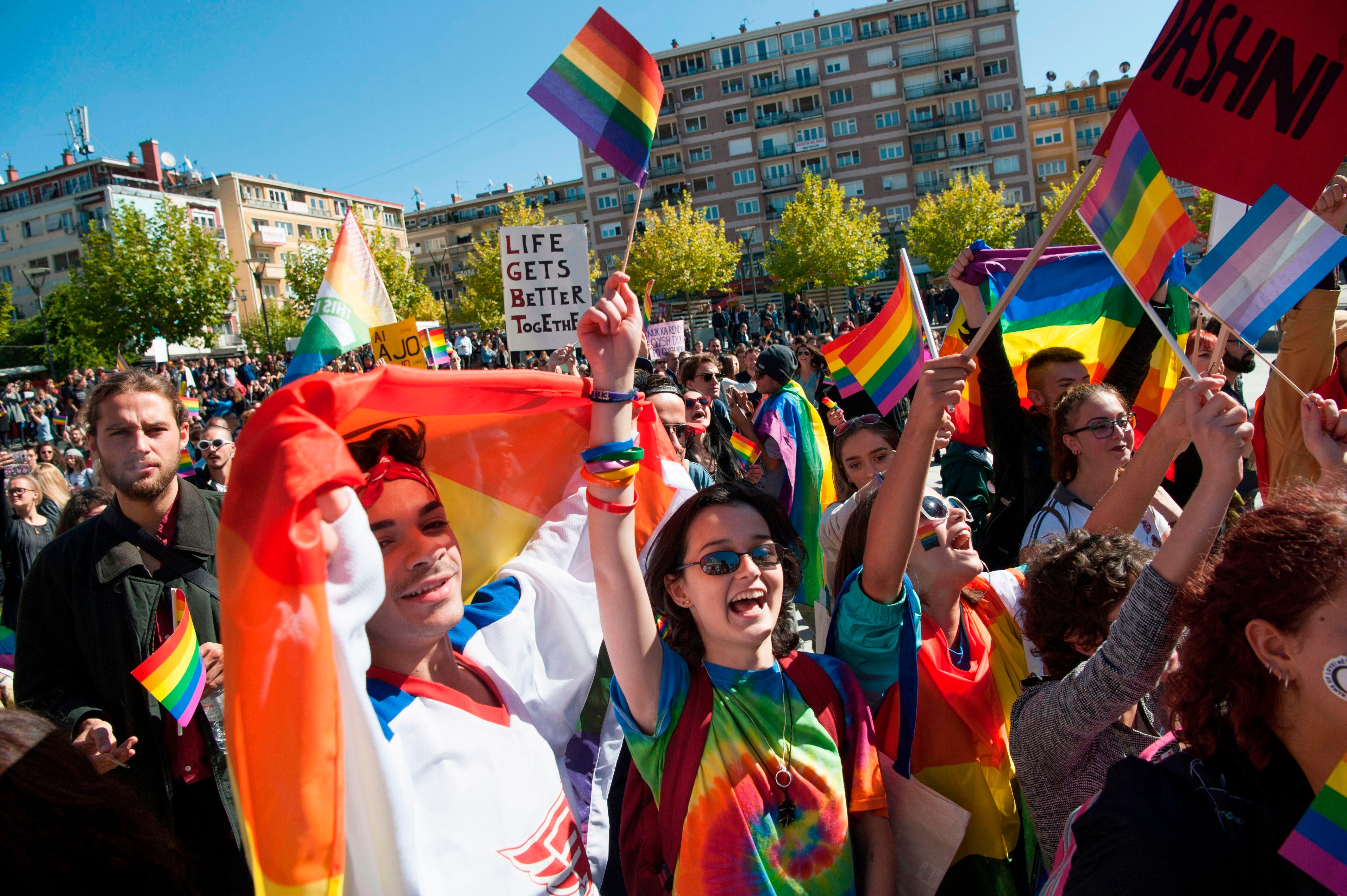 Kosovo gay pride parade for LGBT rights is first ever in Muslim-majority  nation on edge of Europe - CBS News