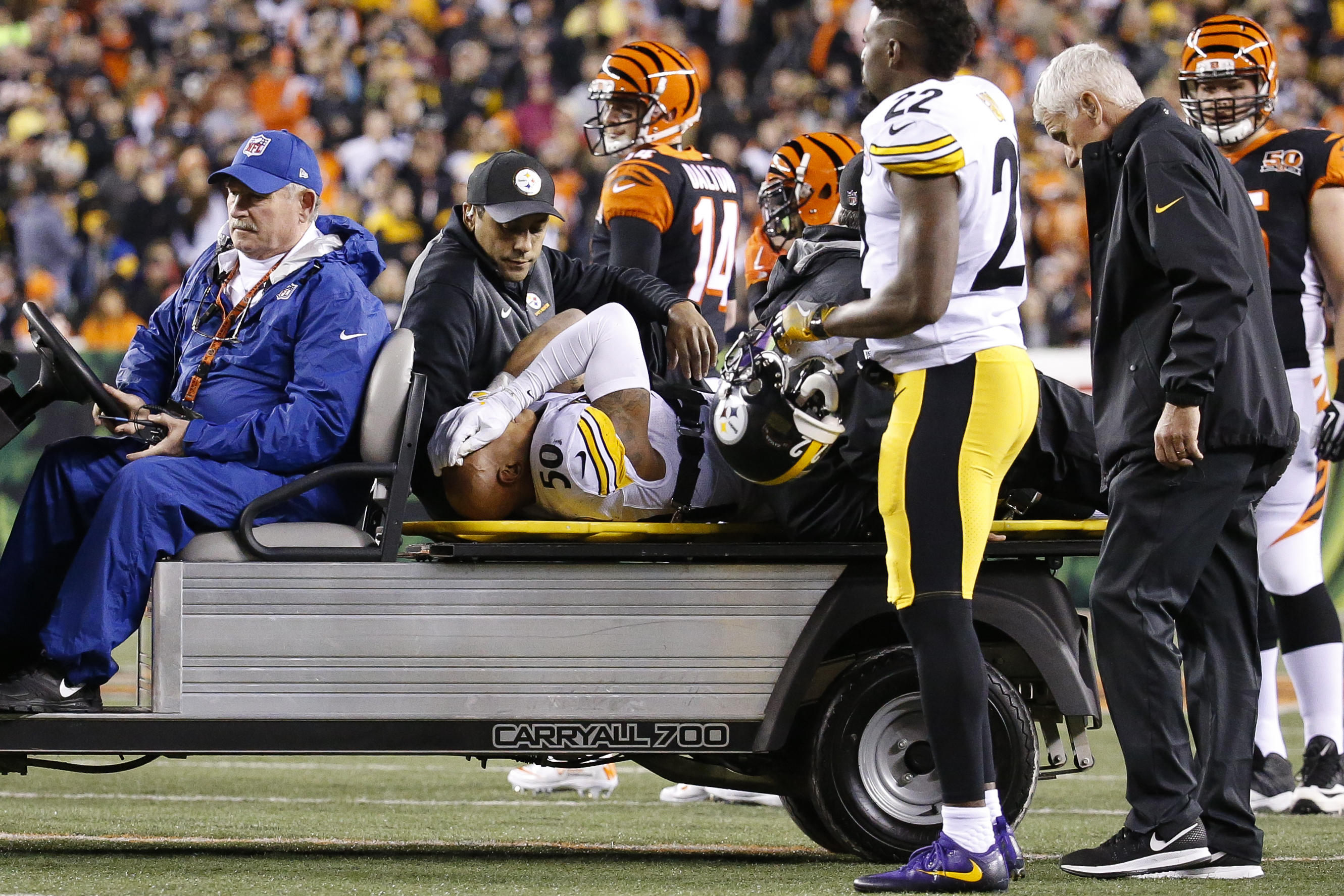 Steelers' Ryan Shazier, Bengals' Vontaze Burfict injured in Pittsburgh win  - CBS News