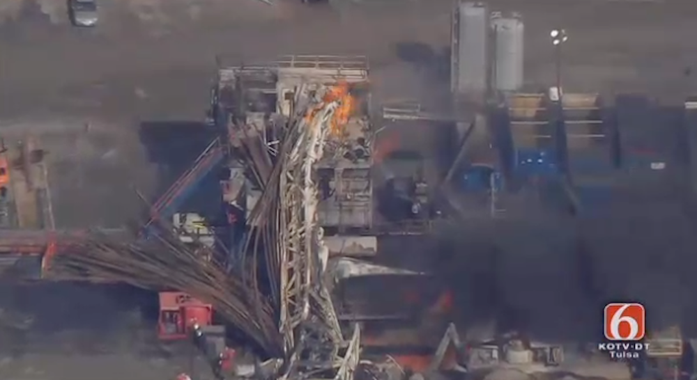 5 missing after drilling rig explosion in Pittsburg County, Oklahoma