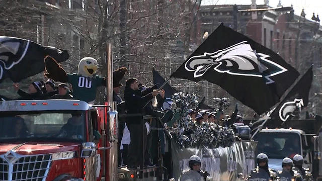 Eagles fans line Philadelphia streets for victory parade to celebrate ...