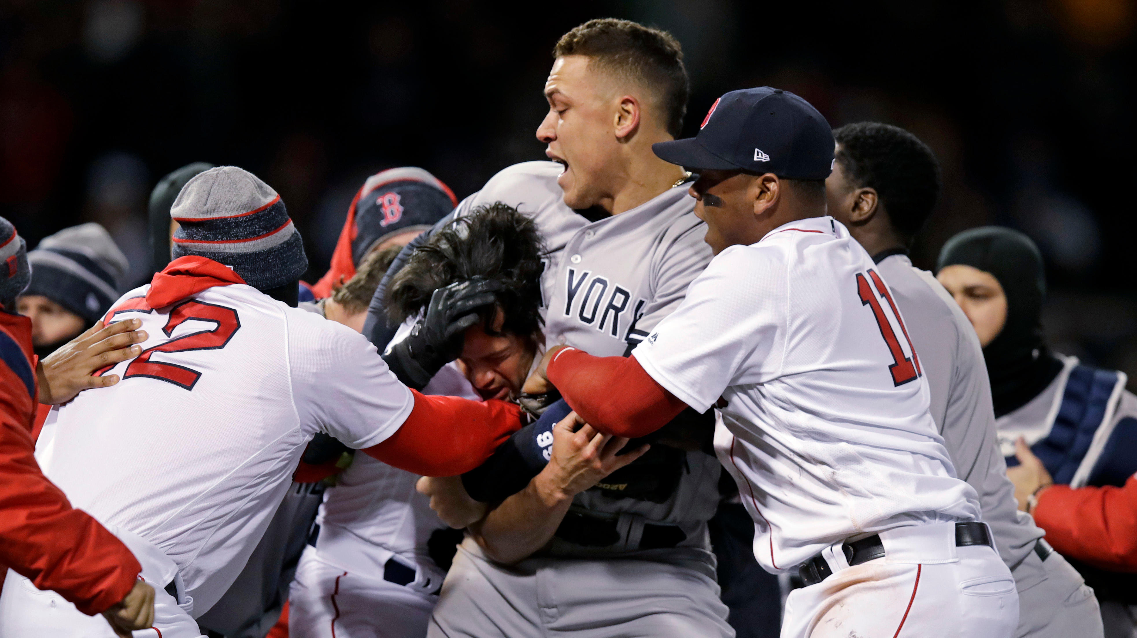 red sox fight yankees