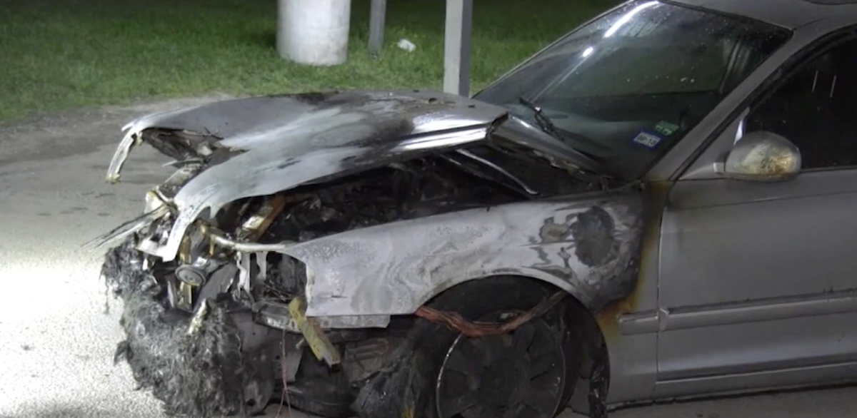 Woman sets car on fire with 3 children inside: police - CBS News