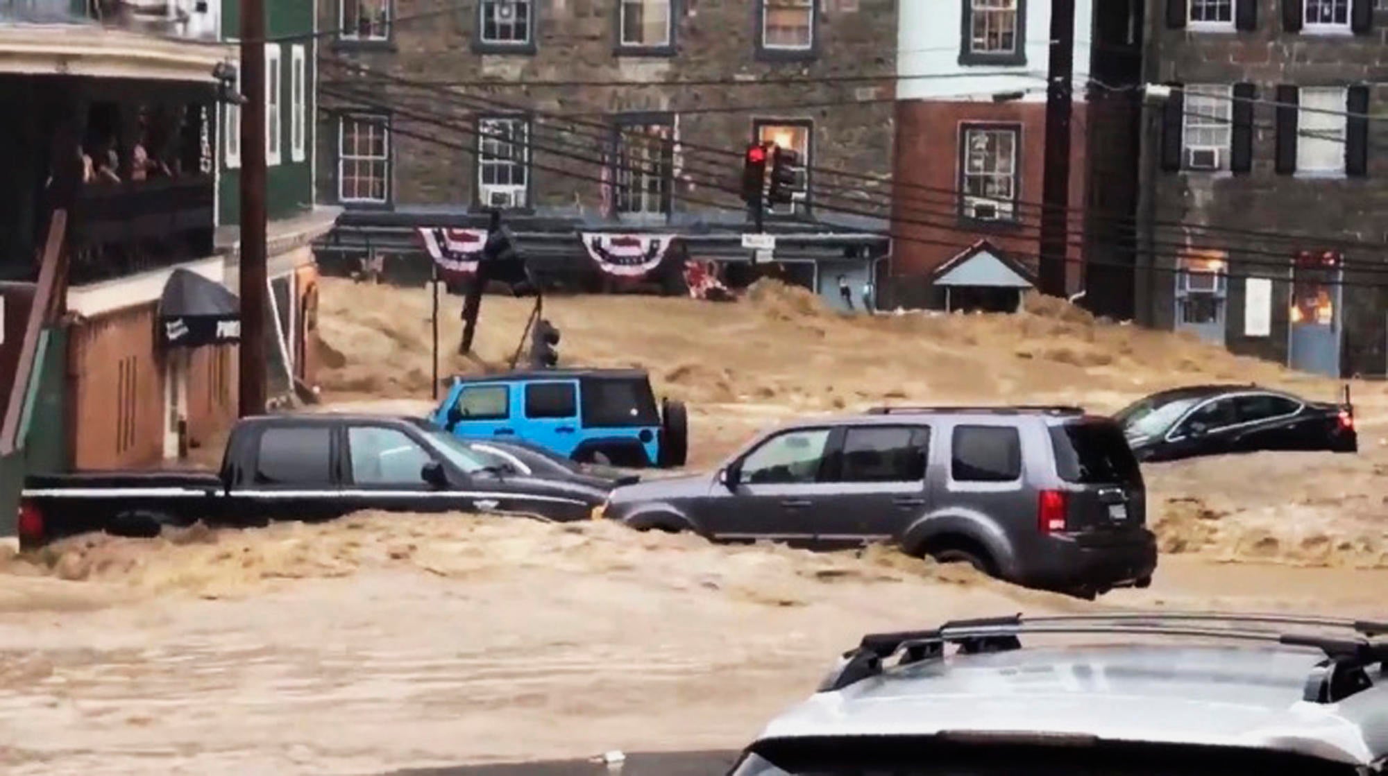 Ellicott City, Maryland flooding Dangerous flood waters hit city still