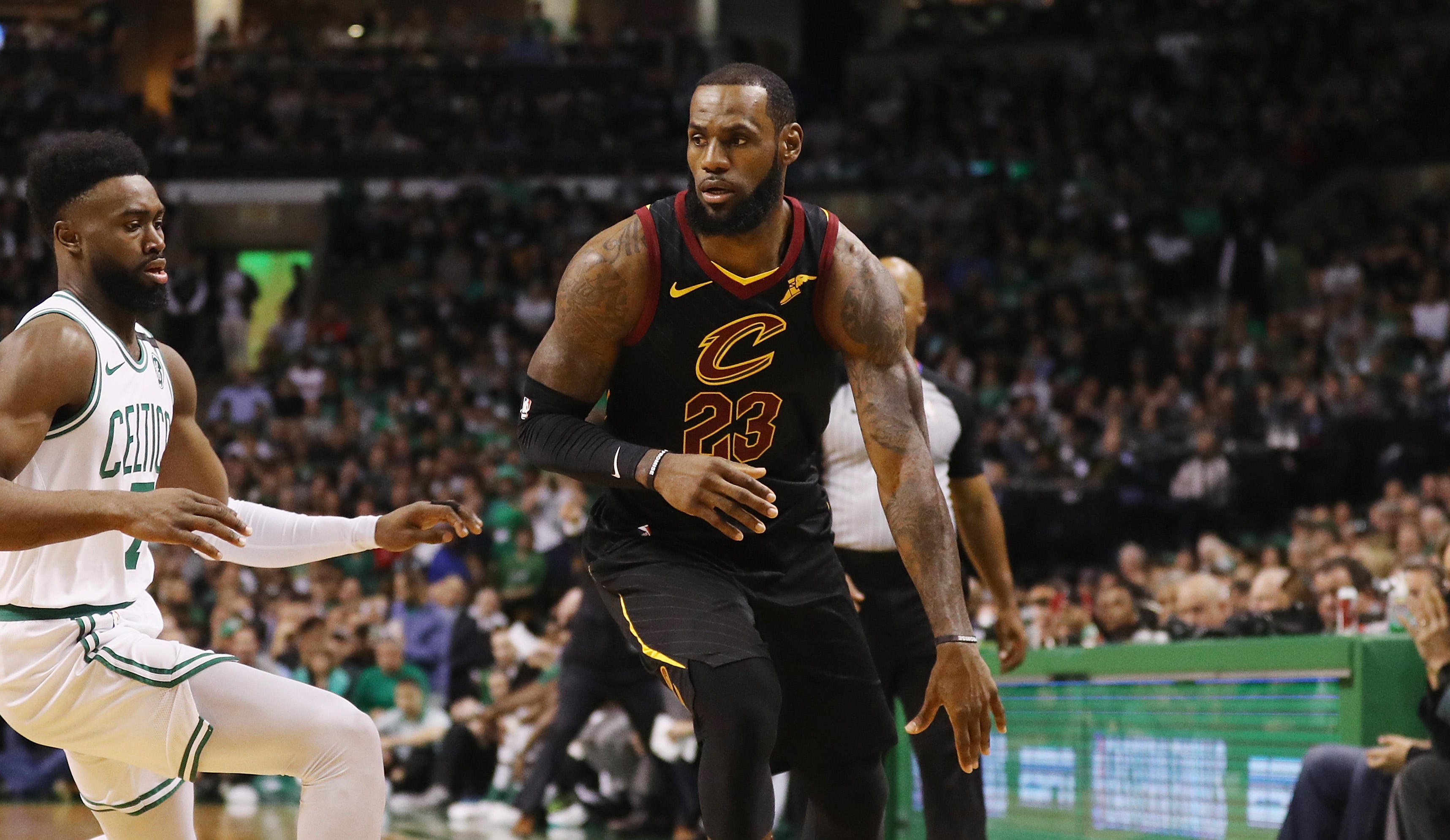 LeBron James beats Celtics, leads Cavs to 2018 NBA Finals.