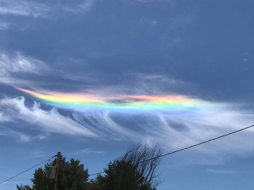 rainbow with clouds detailed