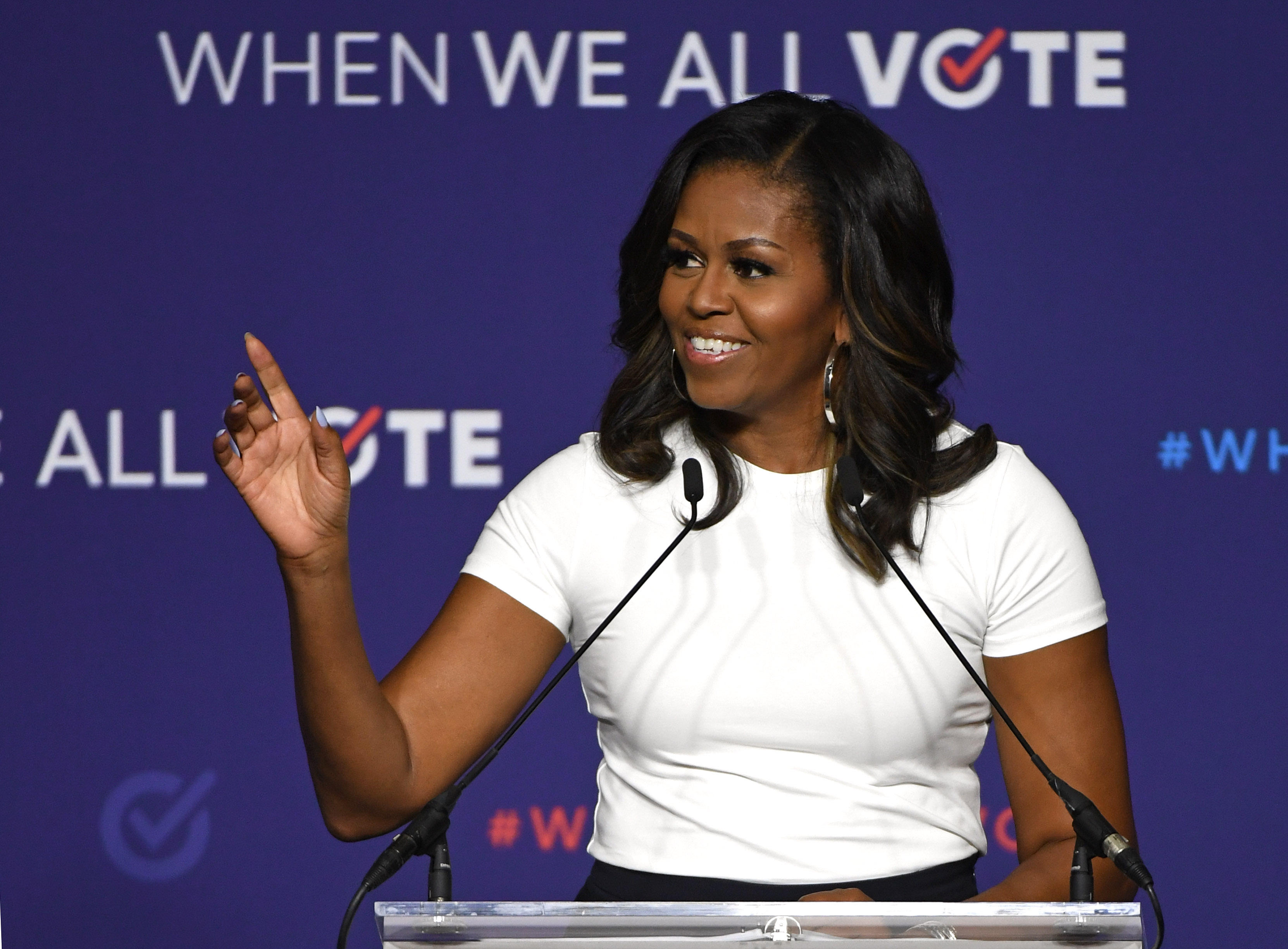 Former first lady Michelle Obama rally in Las Vegas, Nevada, today