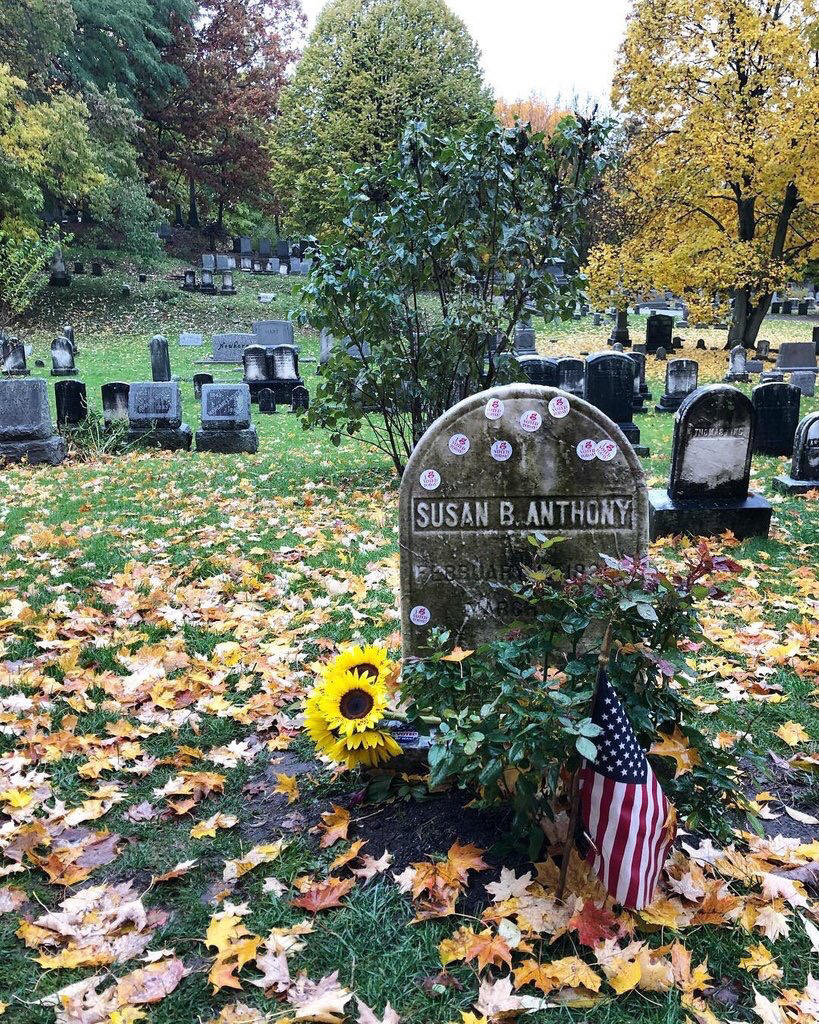 Women Are Putting Their "I Voted" Stickers On Susan B. Anthony's Grave ...