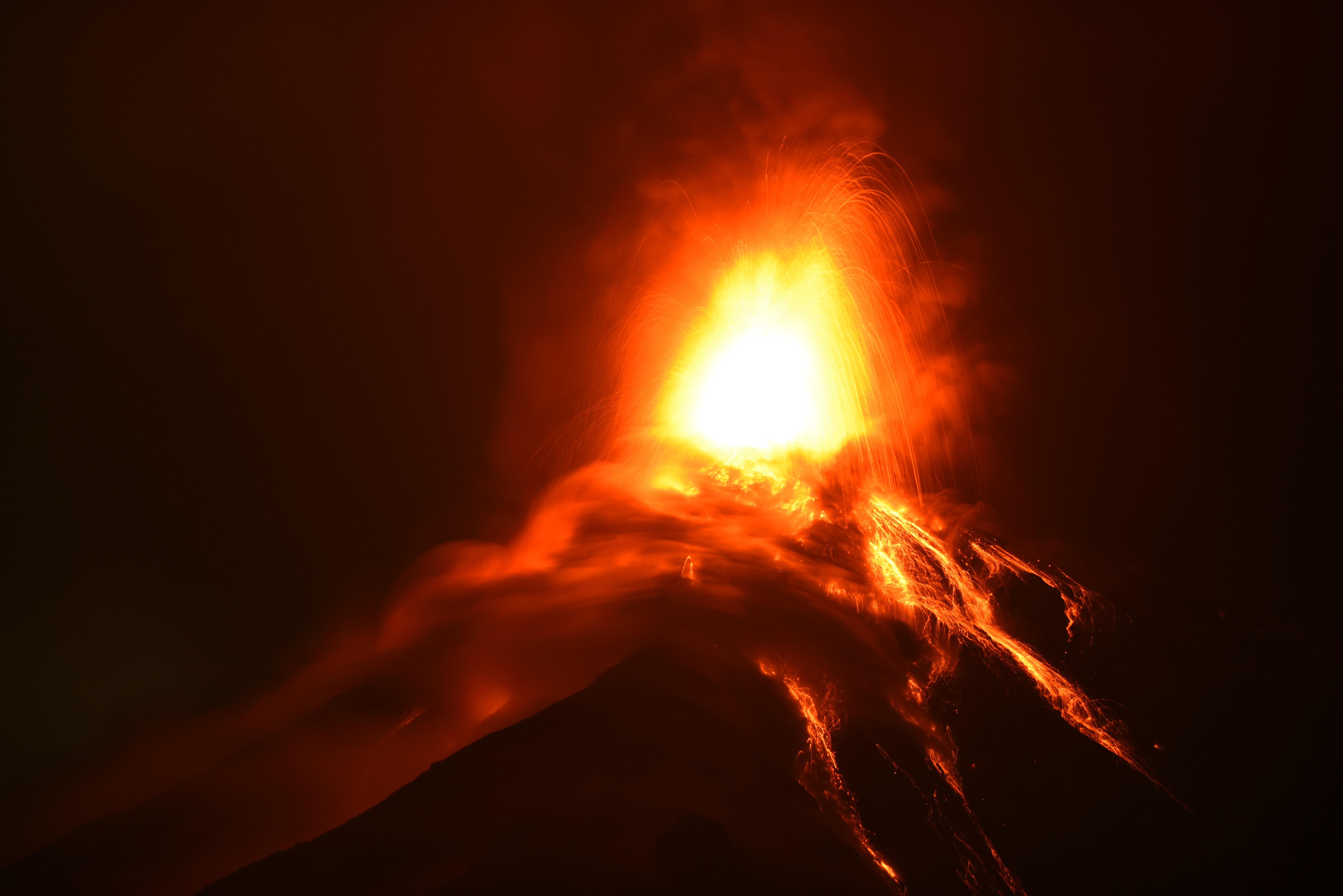 Volcano of Fire in Guatemala, 