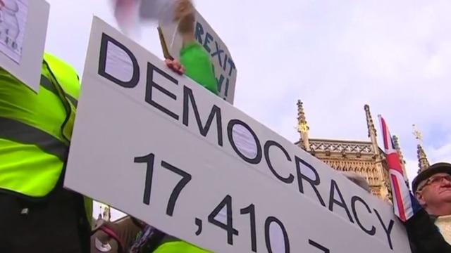 Anti-Brexit protesters demand new vote in London - CBS News