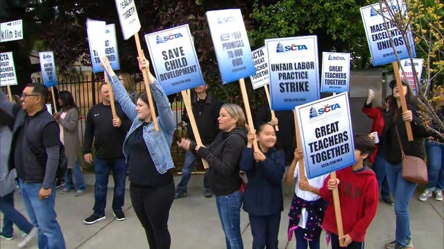 Sacramento teachers fight for "what's right" with strike - CBS News
