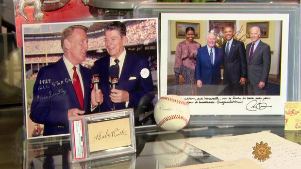 Sold at Auction: Rare Vin Scully autographed Los Angeles Dodgers jersey.