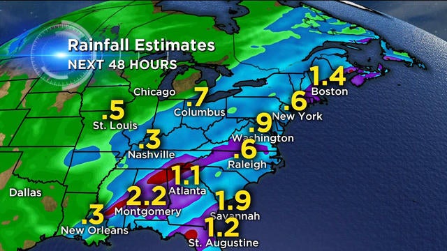 Dozens rescued as storms drench the Southeast - CBS News