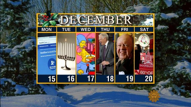 Calendar: Week of December 15 - CBS News