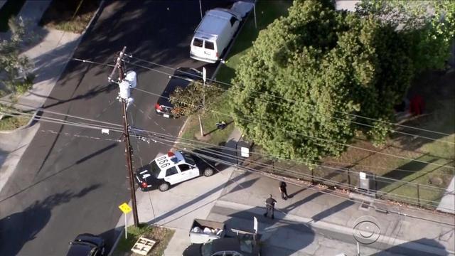 1 dead, 4 injured in shooting in quiet Los Angeles neighborhood - CBS News
