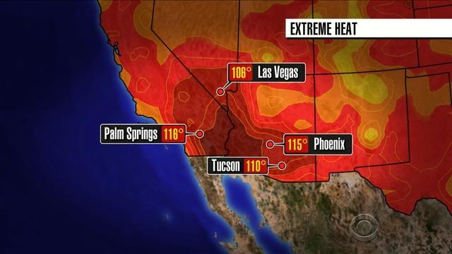 Heat wave scorches western U.S. with record high temps - CBS News