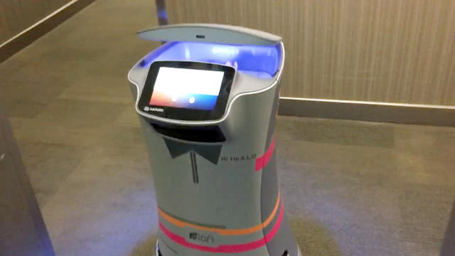 Robot butler delivers room service at California hotel, on The Feed ...