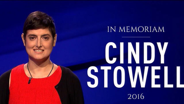 Cindy Stowell, "Jeopardy!" champion: Broadcast of contestant's victory airs  after her death - CBS News