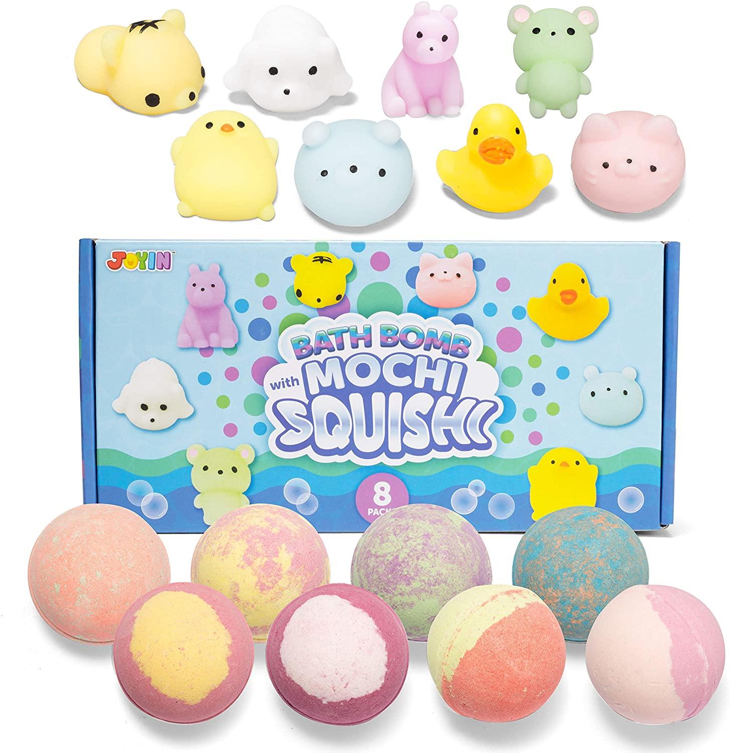 bath bomb pack with surprise toys inside 