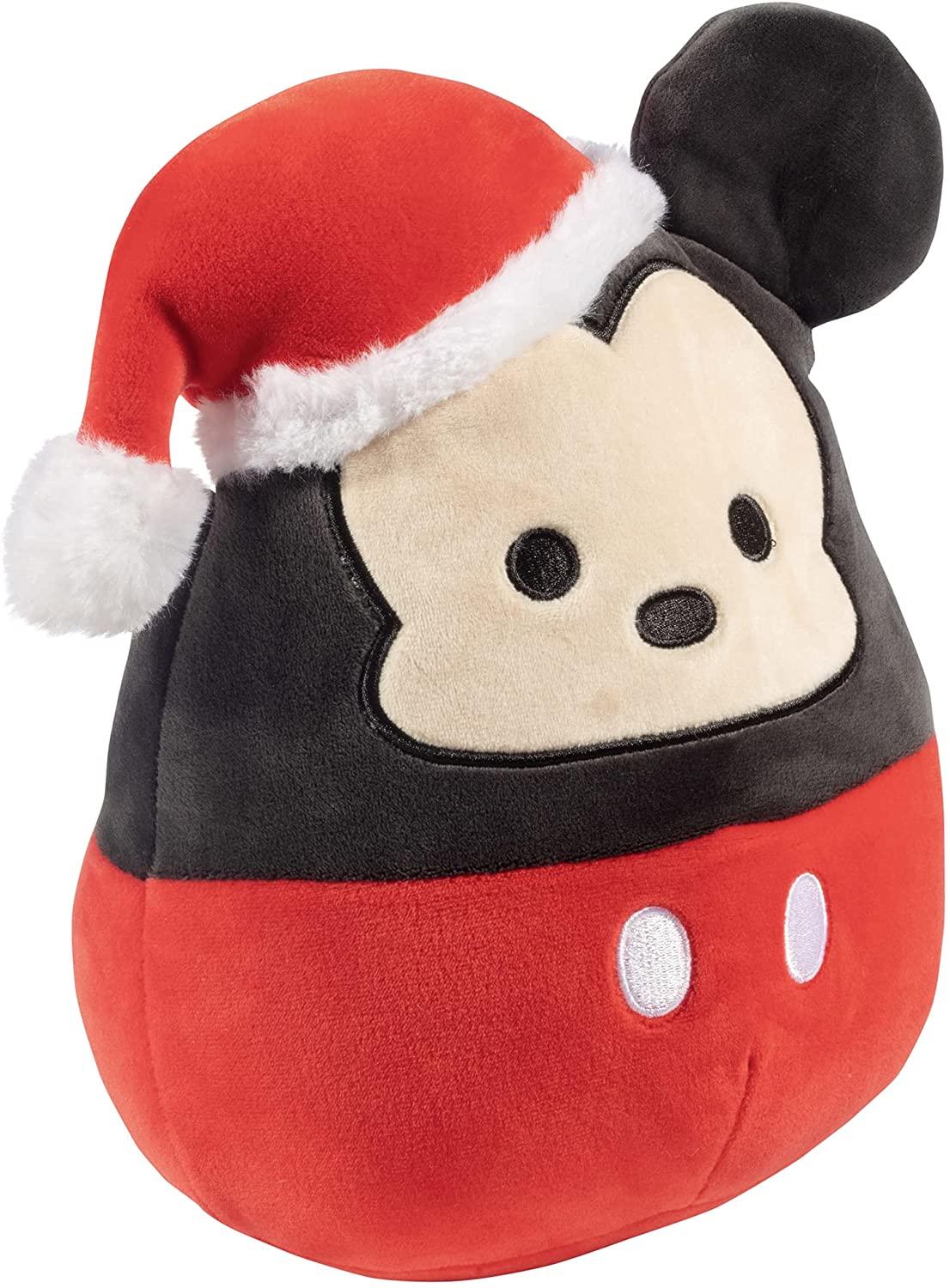 Squishmallows 8-inch Disney Mickey Mouse with Santa Hat 