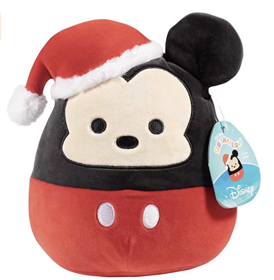 Squishmallow 8" Disney Mickey Mouse with Santa Hat 