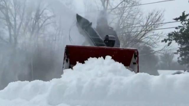 Winter storm dumps multiple inches of snow on the Northeast - CBS News