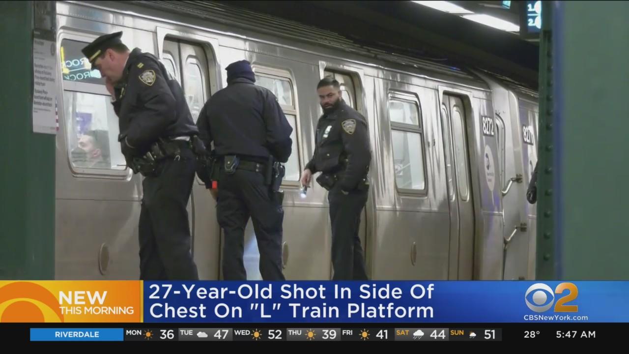 Man, 27, shot on L train platform in Brooklyn - CBS New York