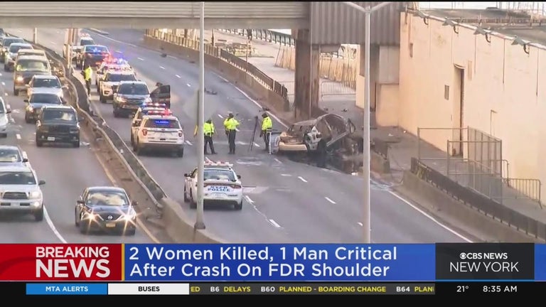 2 dead, 1 injured after fiery crash on FDR Drive - CBS New York