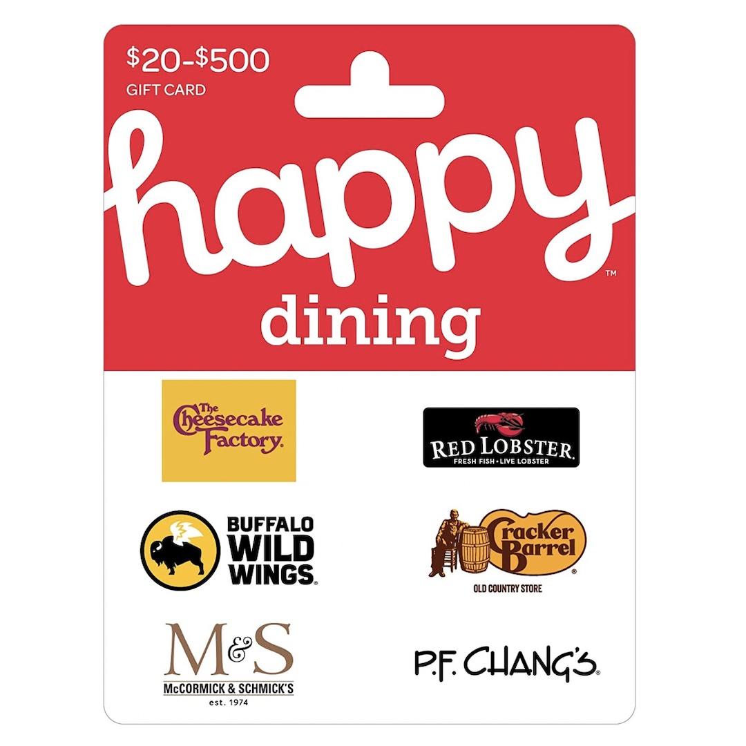 happy dining gift card 
