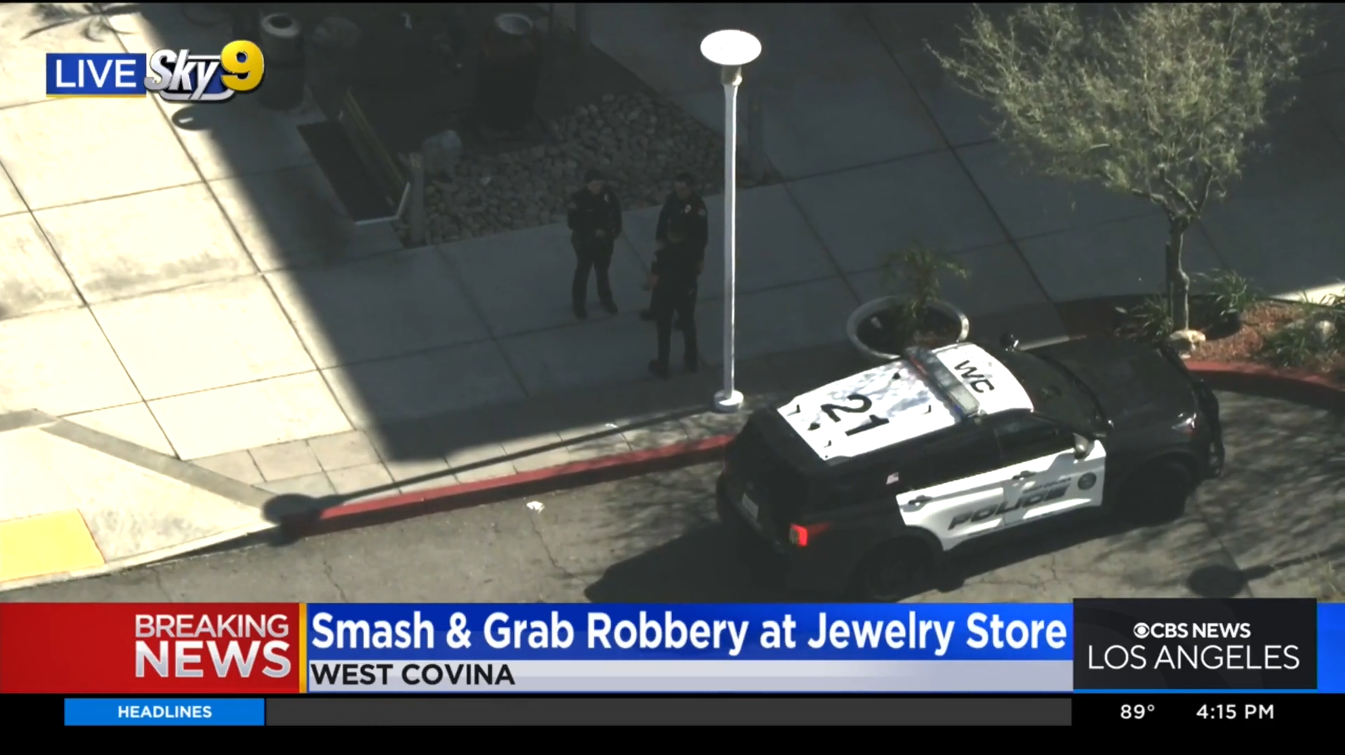Smash and grab robbery at jewelry store in West Covina - CBS Los Angeles