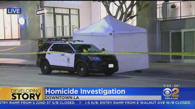 Man beaten to death on downtown LA street - CBS Los Angeles