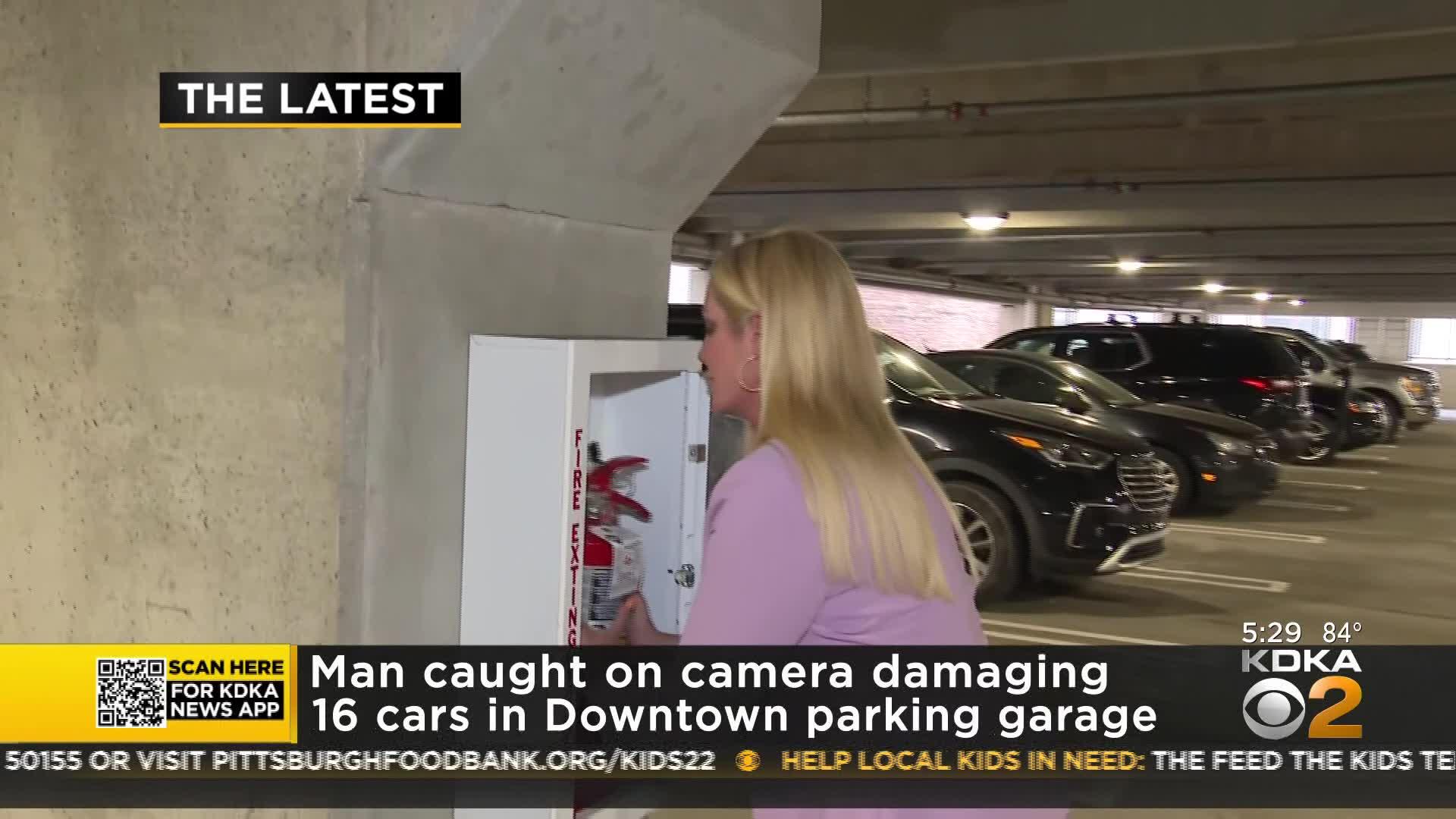 Man accused of smashing car windows in downtown parking garage arrested ...