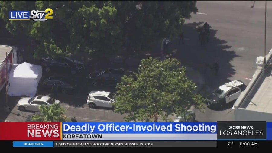 Man killed in officer-involved shooting in Koreatown - CBS Los Angeles