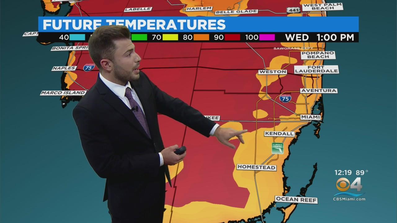 Weather In Miami Miami Weather: Feel-like triple-digit temps, again - CBS Miami