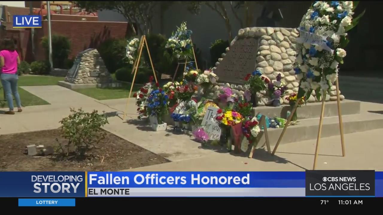 El Monte community mourns; Procession held for officers killed - CBS ...