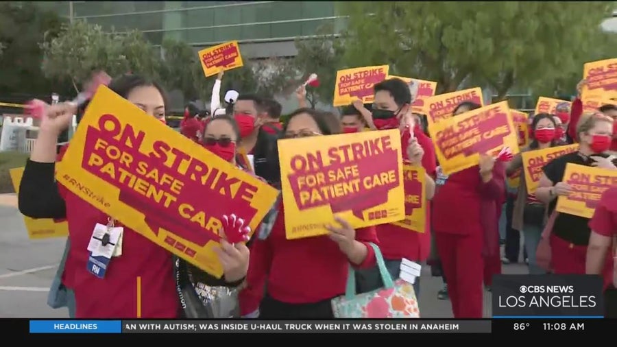 Kaiser Permanente nurses hold 24-hour strike - CBS Los Angeles