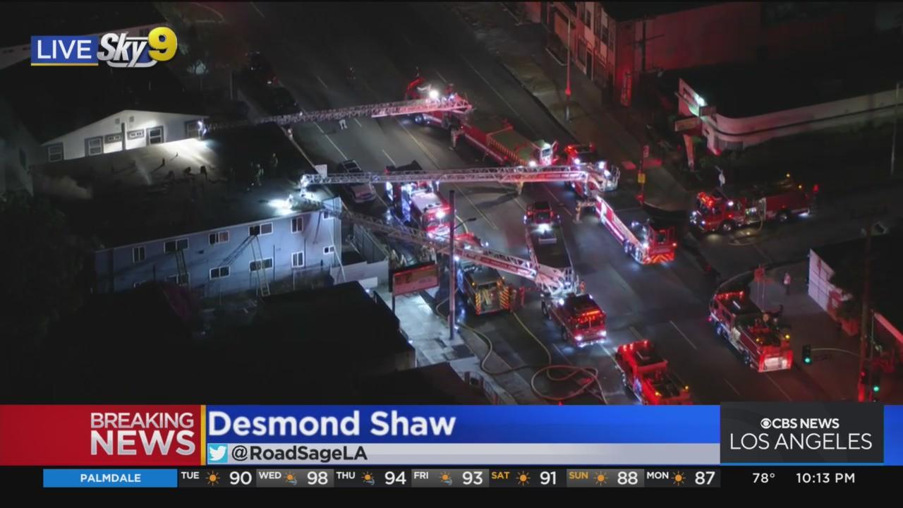 LAFD crews douses apartment fire in South LA; three patients rescued ...