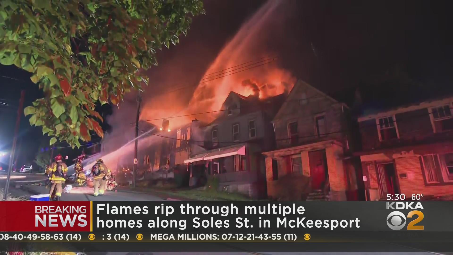 Two homes destroyed, two others damaged by overnight fire in McKeesport ...
