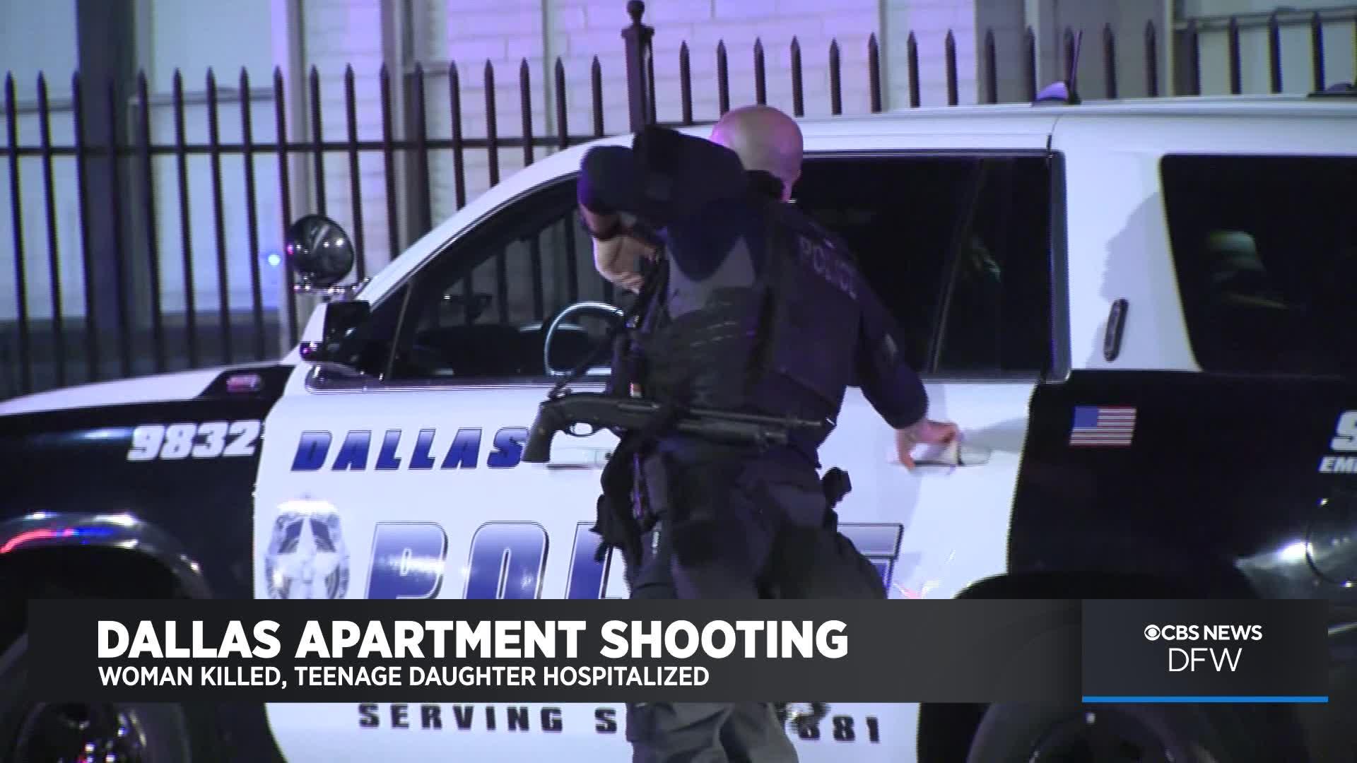 Woman killed, teen shot at Dallas apartment; suspect found dead - CBS Texas