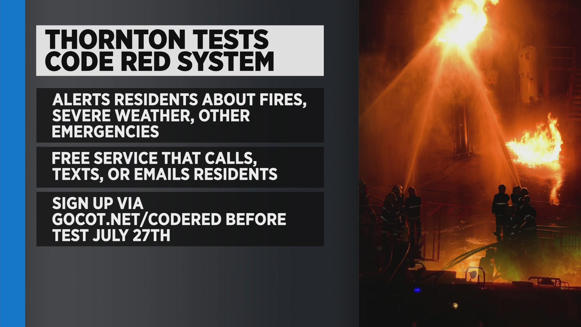 Thornton to test CodeRED emergency alert system - CBS Colorado