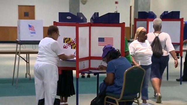 Maryland voters head to the polls for primary day - CBS News